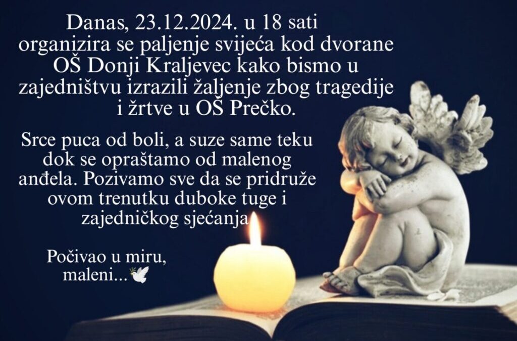 Paljenje svijeća kod dvorane, 23.12.2024. u 18 sati